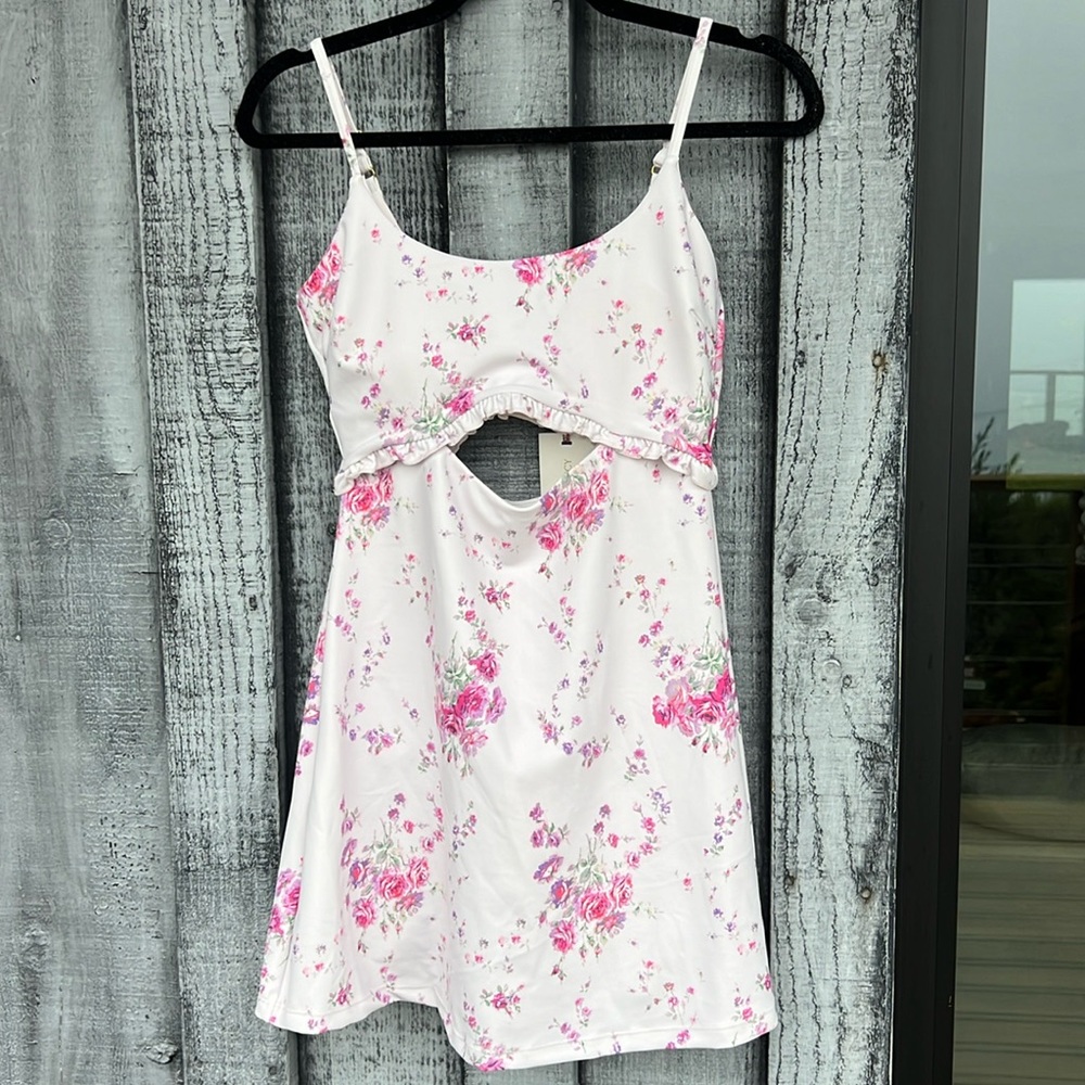 Love Shack Fancy Astoria Dress Magenta Glow